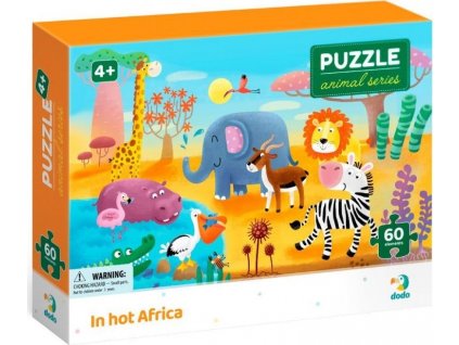 DODO Puzzle Zvířata: Vedro v Africe 60 dílků