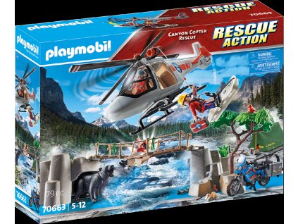 PLAYMOBIL® Rescue Action 70663 Nasazení helikoptéry v kaňonu