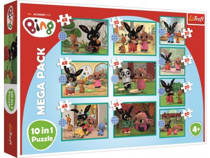 TREFL Puzzle Bing a přátelé MEGA PACK 10v1