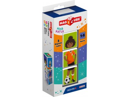 GEOMAG Magnetické kostky Magicube Mix&Match Sport, 3 kostky