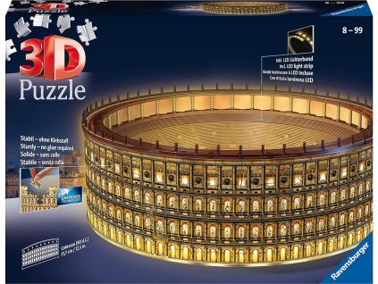 RAVENSBURGER Svítící 3D puzzle Noční edice Koloseum, Řím 216 dílků