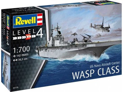 Plastic ModelKit loď 05178 - Assault Carrier USS WASP CLASS (1:700)