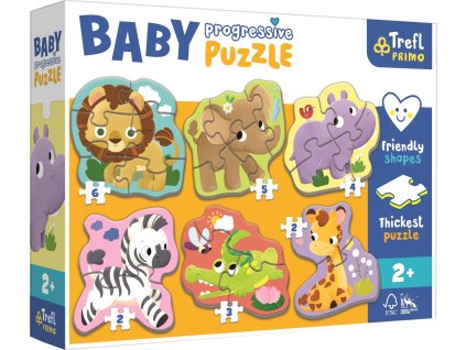 TREFL Baby puzzle Safari 6v1 (2-6 dílků)