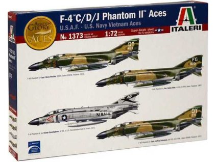 Model Kit letadlo 1373 - F-4 C/D/J PHANTOM II ACES USAF-US Navy Vietnam ACES (1:72)