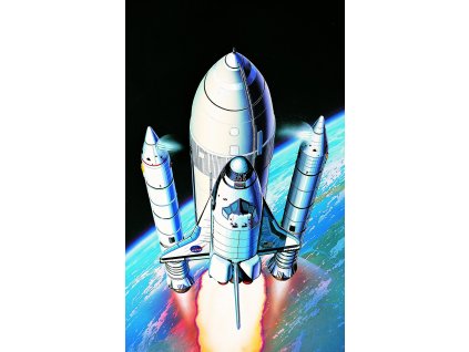 Model Kit vesmír 12707 - 1/288 SPACE SHUTTLE W/BOOSTER ROCKET MCP (1:288)