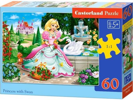 CASTORLAND Puzzle Princezna s labutí 60 dílků