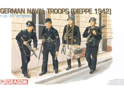 Model Kit figurky 6087 - GERMAN NAVAL TROOPS (DIEPPE 1942) (1:35)