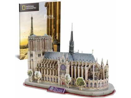 CUBICFUN 3D puzzle National Geographic: Katedrála Notre-Dame 128 dílků
