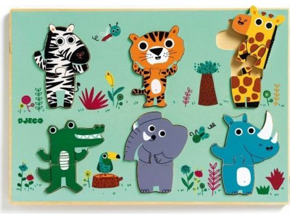 DJECO Vkládací puzzle Zvířátka ze Zoo