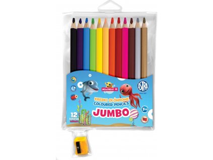 ASTRA Pastelky Mini Mini 12ks Jumbo s ořezávátkem