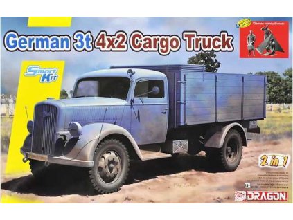 Model Kit military 6974 - GERMAN 3t 4X2 CARGO TRUCK (2 IN 1) (1:35)