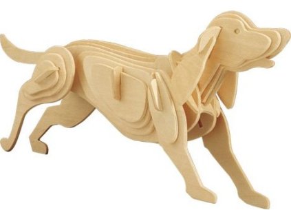 WOODEN TOY , WCK 3D puzzle Lovecký pes