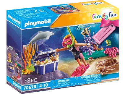 PLAYMOBIL® Family Fun 70678 Dárkový set Potápěčka s pokladem