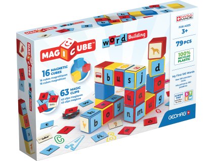 GEOMAG Magnetické kostky Magicube Word 79 kostek