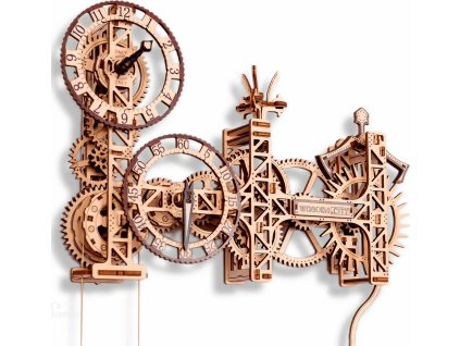 WOODEN CITY 3D puzzle Steampunk nástěnné hodiny 269 dílů