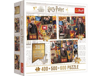 TREFL Puzzle Harry Potter: Ron, Hermiona a Harry 400 + 500 + 600 dílků