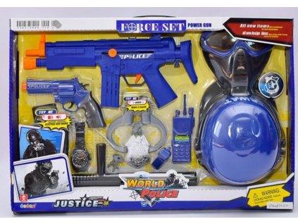 MAC TOYS Policejní sada s helmou