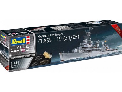 Plastic ModelKit loď 05179 - German Destroyer Class 119 (Z1/Z5) (1:144)