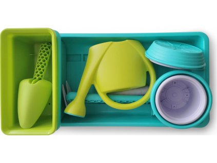 Zahradní set pro děti s nářadím a konvičkou plast ve fólii 40x20x11cm