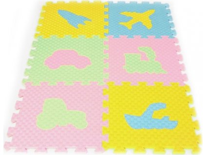 Pěnový koberec v pastelových barvách Doprava 6ks (30x30)