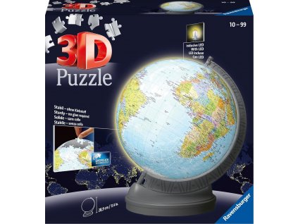 RAVENSBURGER Puzzleball Svítící Globus (Zeměkoule) 548 dílků