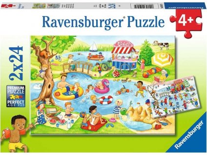 RAVENSBURGER Puzzle Zábava u rybníka 2x24 dílků