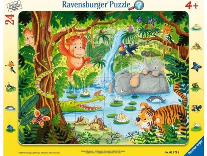 RAVENSBURGER Puzzle Přátelé z džungle 24 dílků