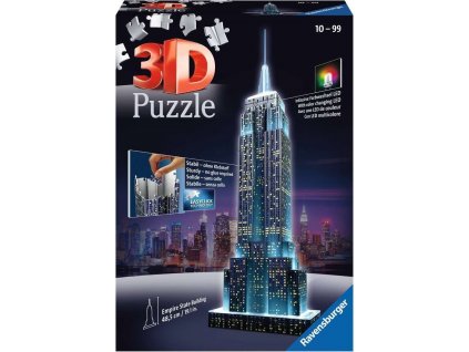 RAVENSBURGER Svítící 3D puzzle Noční edice Empire State Building 216 dílků