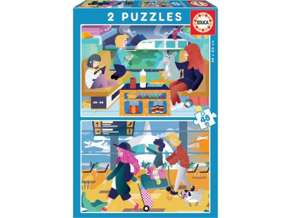 EDUCA Puzzle Cestování 2x48 dílků