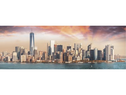 DINO Panoramatické puzzle Manhattan za soumraku, New York 1000 dílků