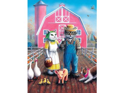 ART PUZZLE Puzzle Kočičí farmáři 260 dílků