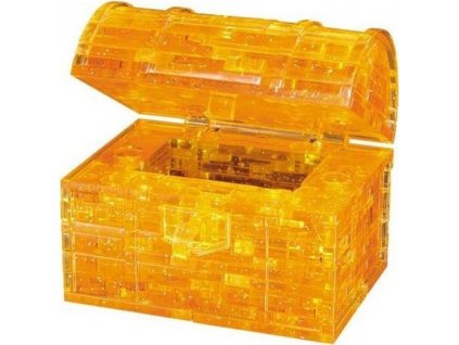 HCM KINZEL 3D Crystal puzzle Pokladnička truhla s klíčem 52 dílků
