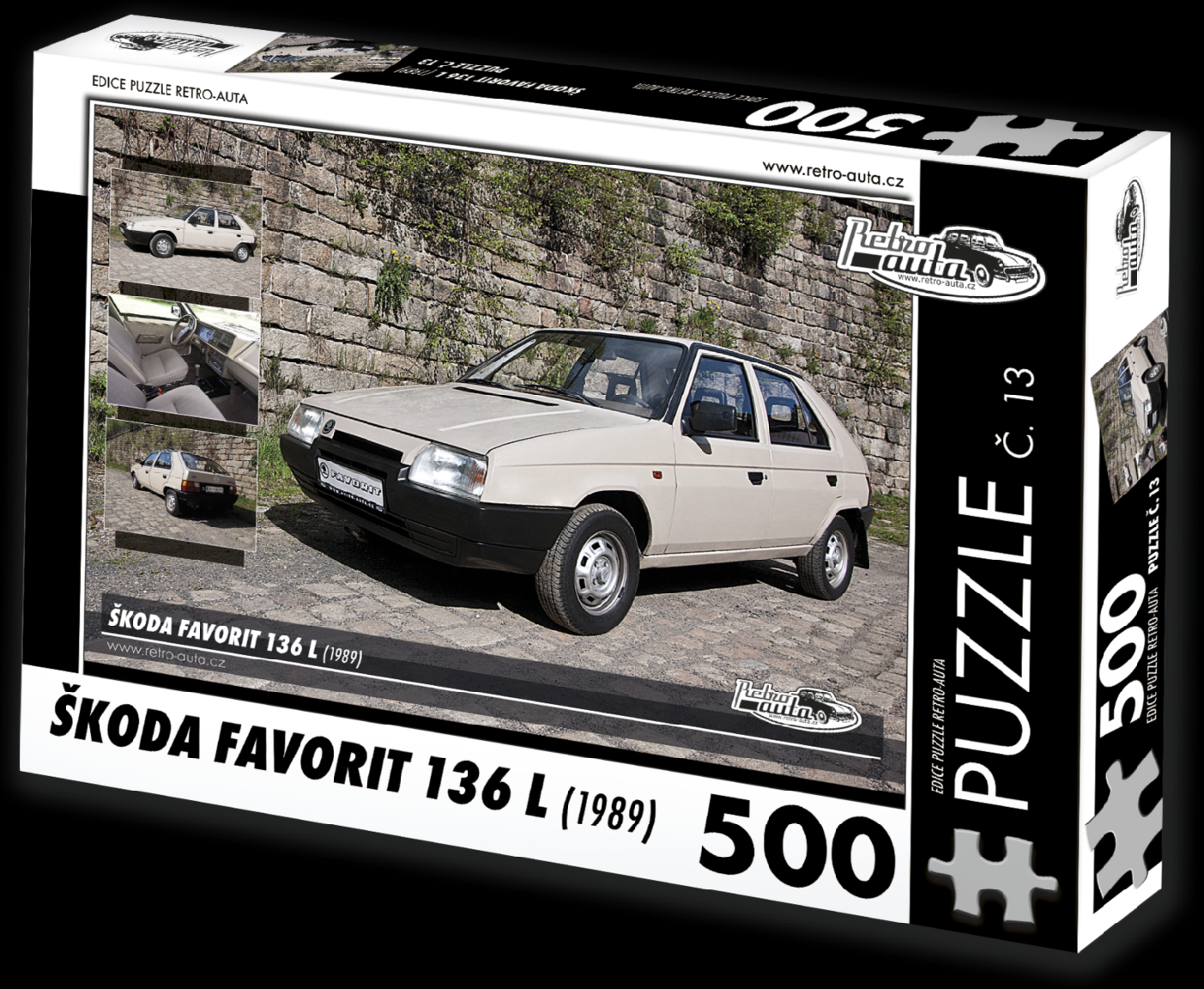 RETRO-AUTA Puzzle č. 13 Škoda Favorit 136 L (1989) 500 dílků