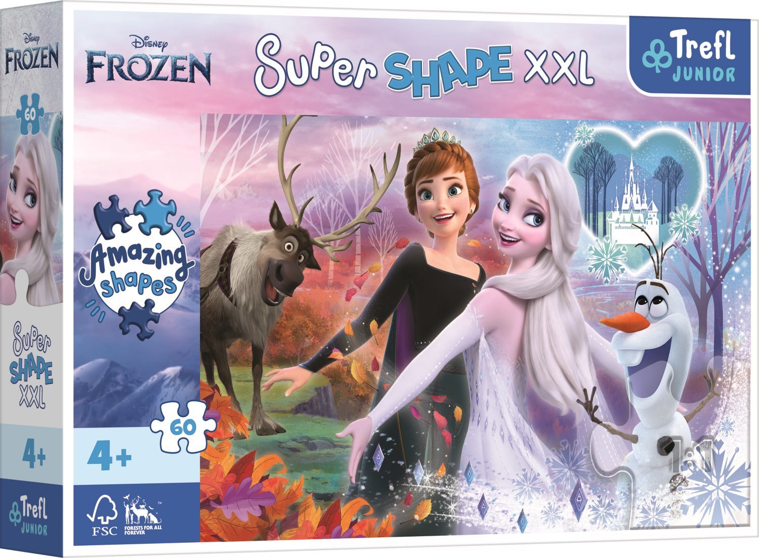 TREFL Puzzle Super Shape XXL Ledové království 2: Tančící sestry 60 dílků