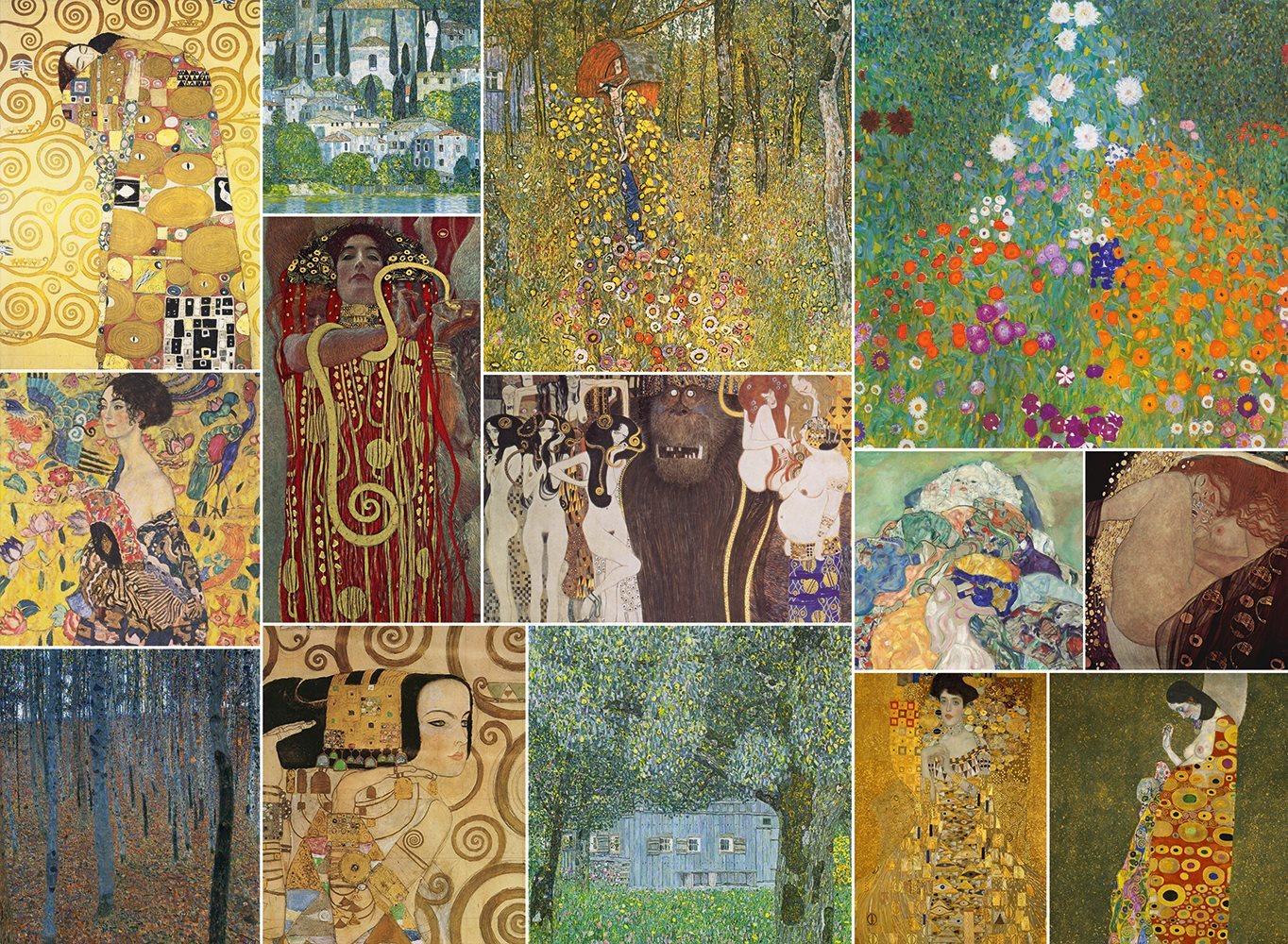 BLUEBIRD Puzzle Koláž obrazů: Gustav Klimt 6000 dílků