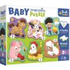 TREFL Baby puzzle Zvířátka z farmy 6v1 (2-6 dílků)