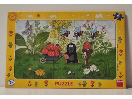 DINO Puzzle Krtek a jahody 15 dílků