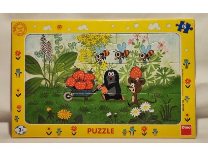 DINO puzzle 15 dílků krtek a jahody