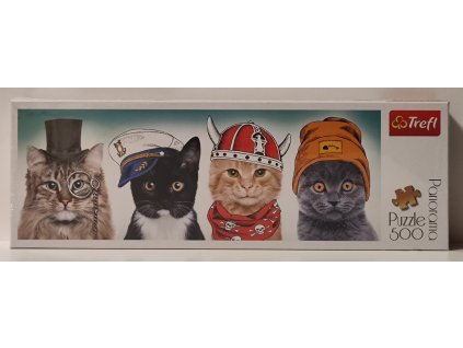 TREFL Panoramatické puzzle Hebký tým 500 dílků