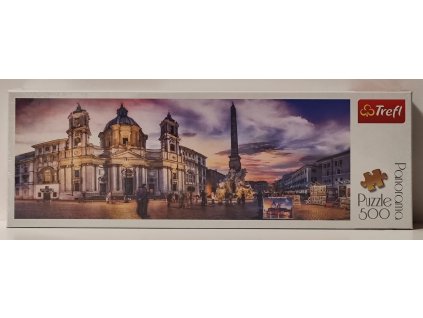TREFL Panoramatické puzzle Piazza Navona, Řím 500 dílků