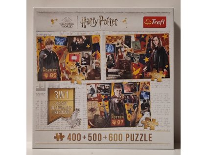 TREFL Puzzle Harry Potter: Ron, Hermiona a Harry 400 + 500 + 600 dílků