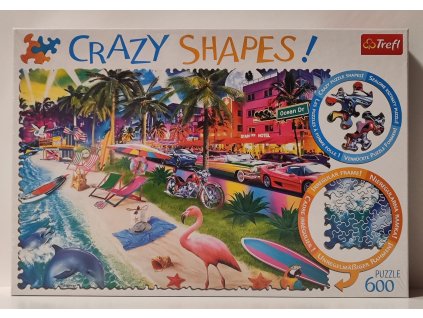 TREFL Crazy Shapes puzzle Pláž Miami 600 dílků