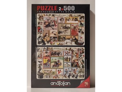ANATOLIAN Puzzle Kočky a Psi 2x500 dílků