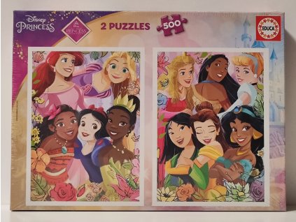 EDUCA Puzzle Disney princezny 2x500 dílků