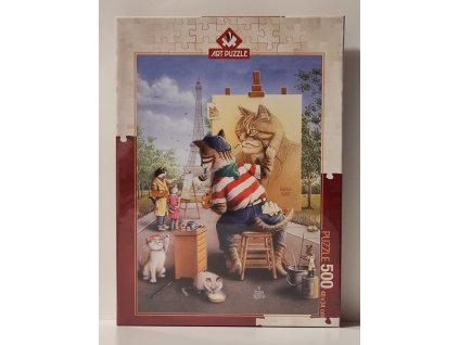 ART PUZZLE Puzzle Kočičí malíř 500 dílků