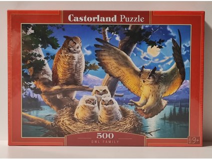 CASTORLAND Puzzle Soví rodina 500 dílků