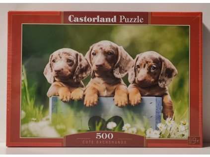 CASTORLAND Puzzle Roztomilí jezevčíci 500 dílků
