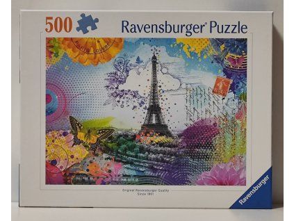 RAVENSBURGER Puzzle Pohlednice z Paříže 500 dílků