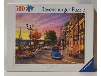Puzzle Ravensburger 500 dílků Večer v Paříži
