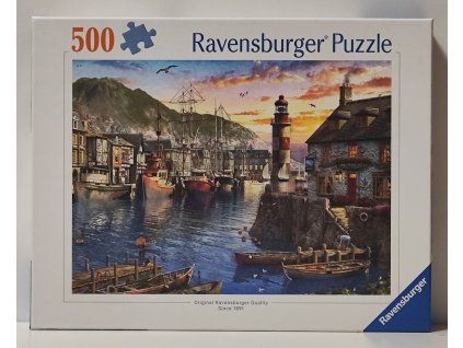 RAVENSBURGER Puzzle Východ slunce v přístavu 500 dílků